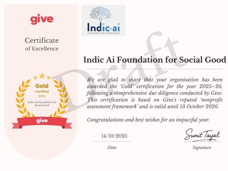 Indic AI Gold Certificate